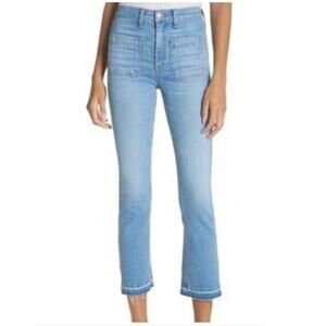 Veronica Beard Jeans Carolyn Baby Boot Cut Patch Pocket Size 0 Designer Luxury